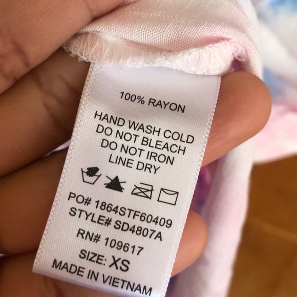 NWOT Shinestar Tie Dye Mini Dress Blue Pink XS - Picture 10 of 10